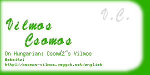 vilmos csomos business card